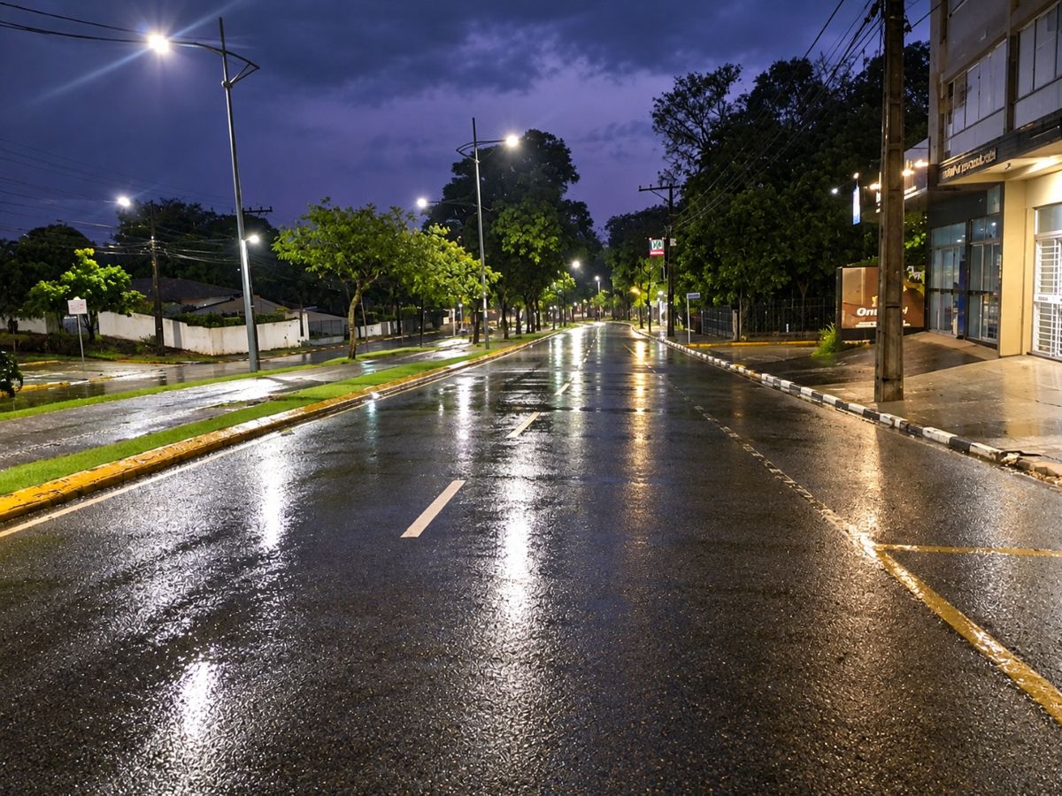Estação meteorológica do Simepar registrando volume de chuva