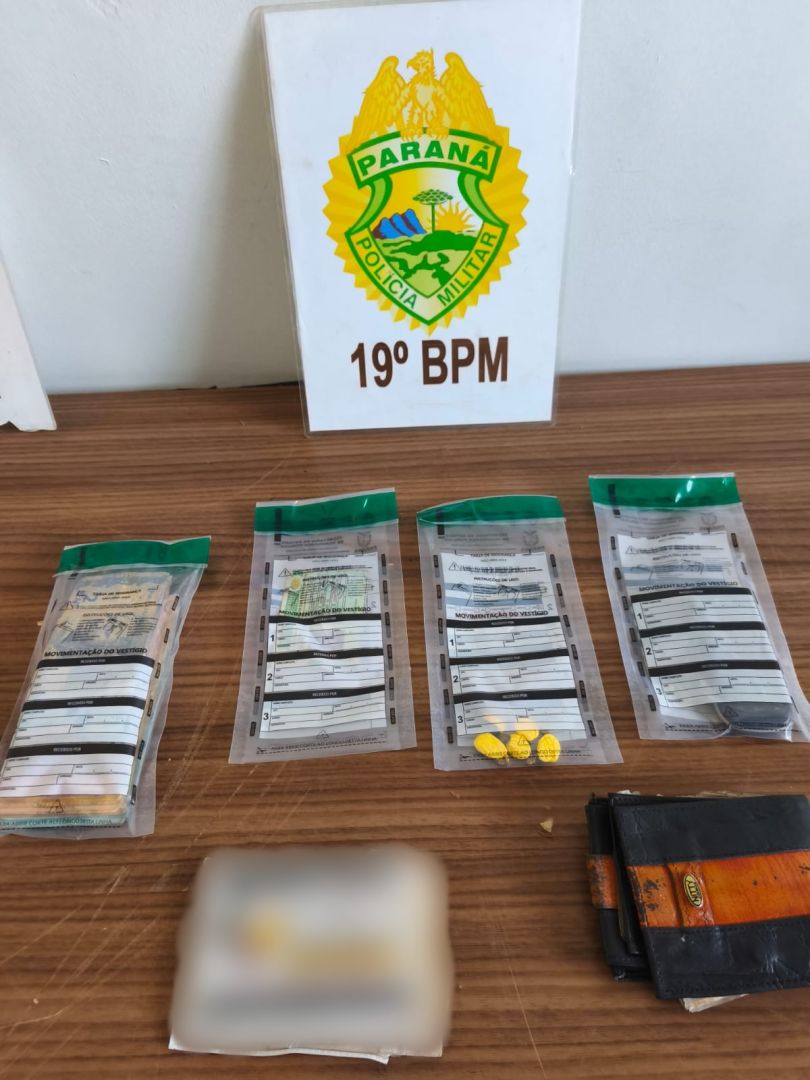 Viatura policial durante operação de abordagem a veículo suspeito na região de Toledo e São Pedro do Iguaçu