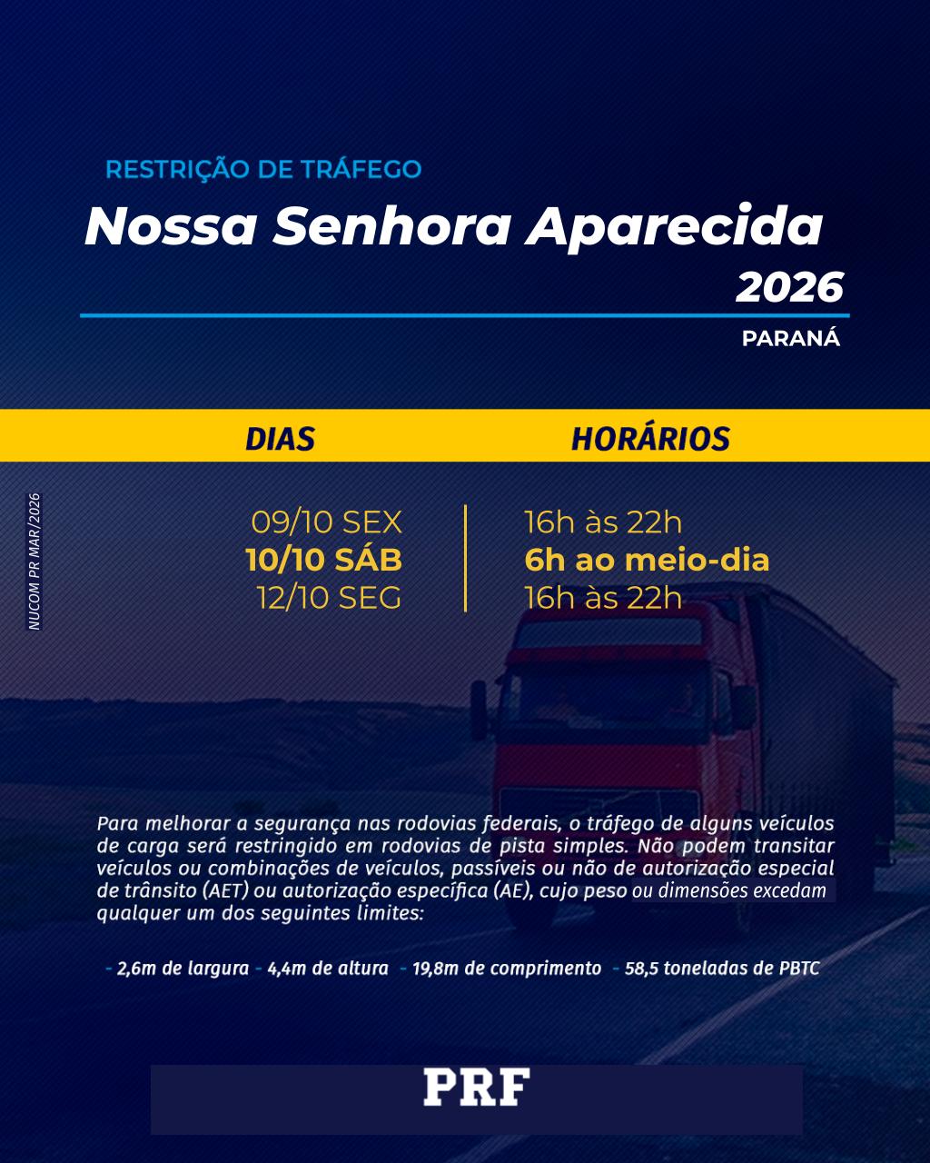 Viatura da Polícia Rodoviária Federal com luzes de alerta acesas estacionada à margem de uma rodovia federal no Paraná